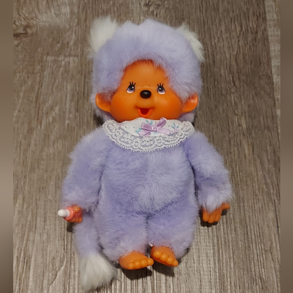 Rare Monchhichi 7.5" Girl Plush Doll Collectible Sekiguchi Toy NEW - Picture 9 of 11